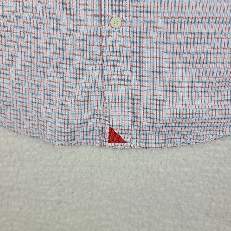 UNTUCKit платье рубашка мужская большой синий красный клетку производительности нейлона на пуговицах - Изображение 3 из 4