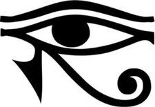 Eye Horus Egyptian Pagan Symbol - Two Pack 5" Black Vinyl Car Truck Window Decal