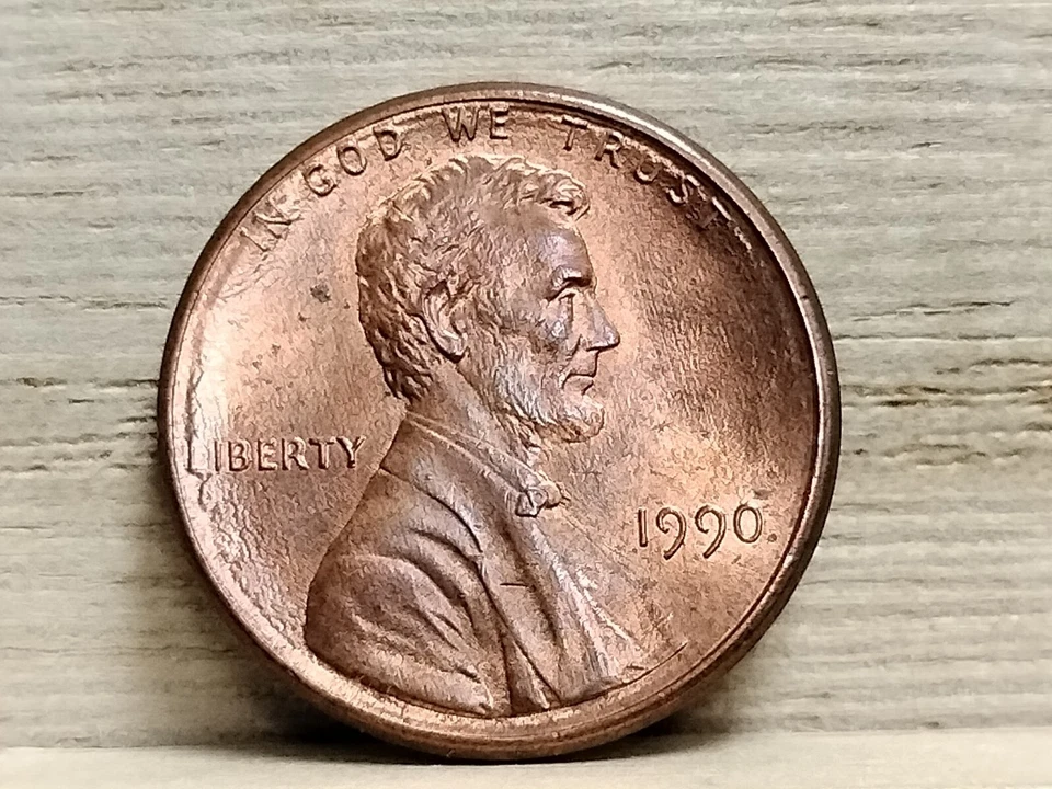 1990 Lincoln Penny US Coin Error Double - Image 4 of 4