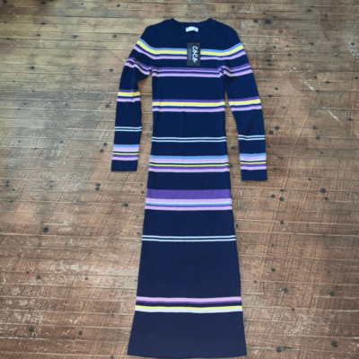 All:Row boutique rainbow navy ribbed S Betsey long dress | eBay All:Row boutique rainbow navy ribbed S Betsey long dress | eBay