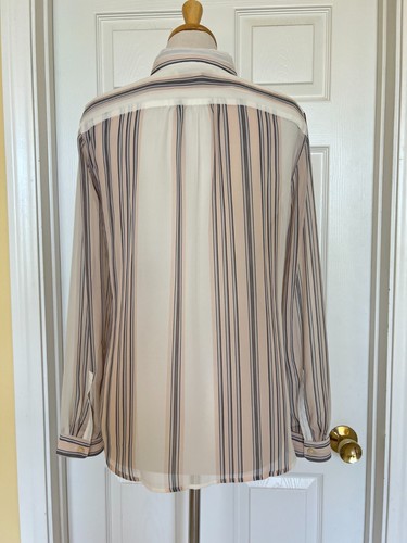 LOFT striped blouse top size M - Picture 5 of 7