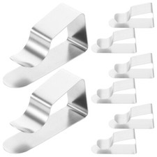 8pcs Tablecloth Clamps Stainless Steel Trapezoid Tablecloth Retainers Runner Fix
