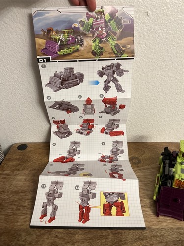 Devastator Green & Purple Truck Transformer Action Figure Plastic Bandai Toy - Picture 13 of 14