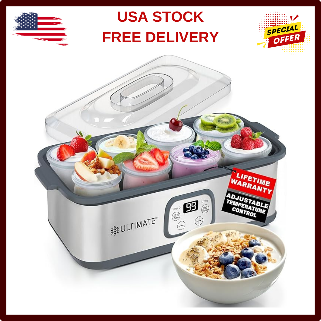 Yogurt Maker with Adjustable Time Temp Control