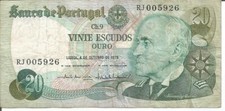 PORTUGAL 20$00 ESCUDOS 04/10/1978 Ch.9