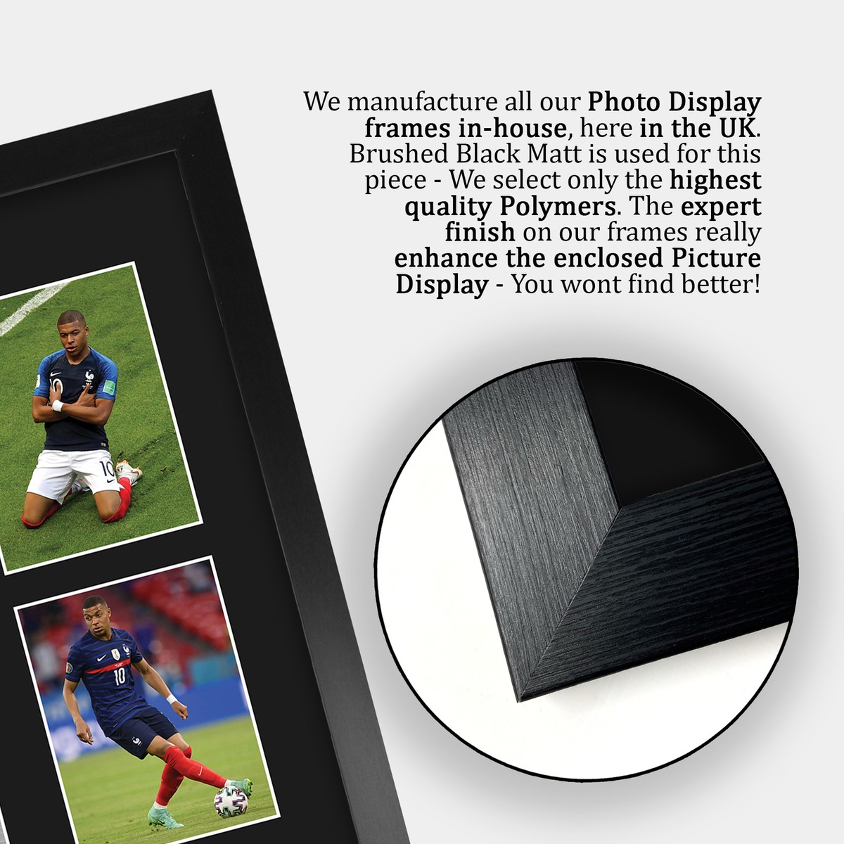 Réimpression Photo Signée Kylian Mbappé – Équipe De France – 27,9 X 20,3 Cm