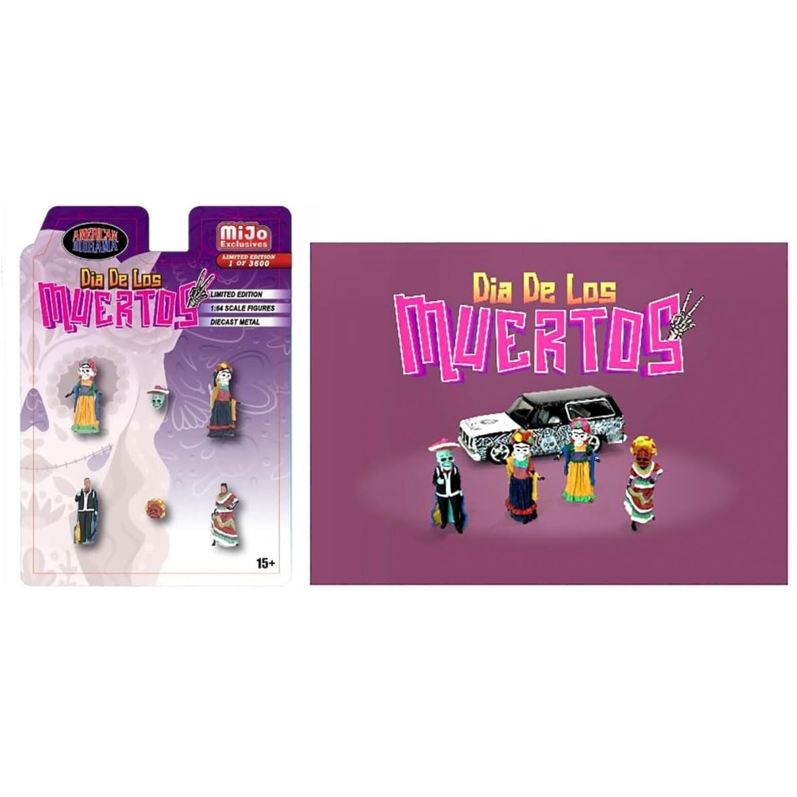 1:64 Dia De Los Muertos 2 Figure Set by American Diorama AD76527 Model Display
