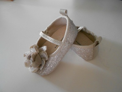 gold glitter infant shoes