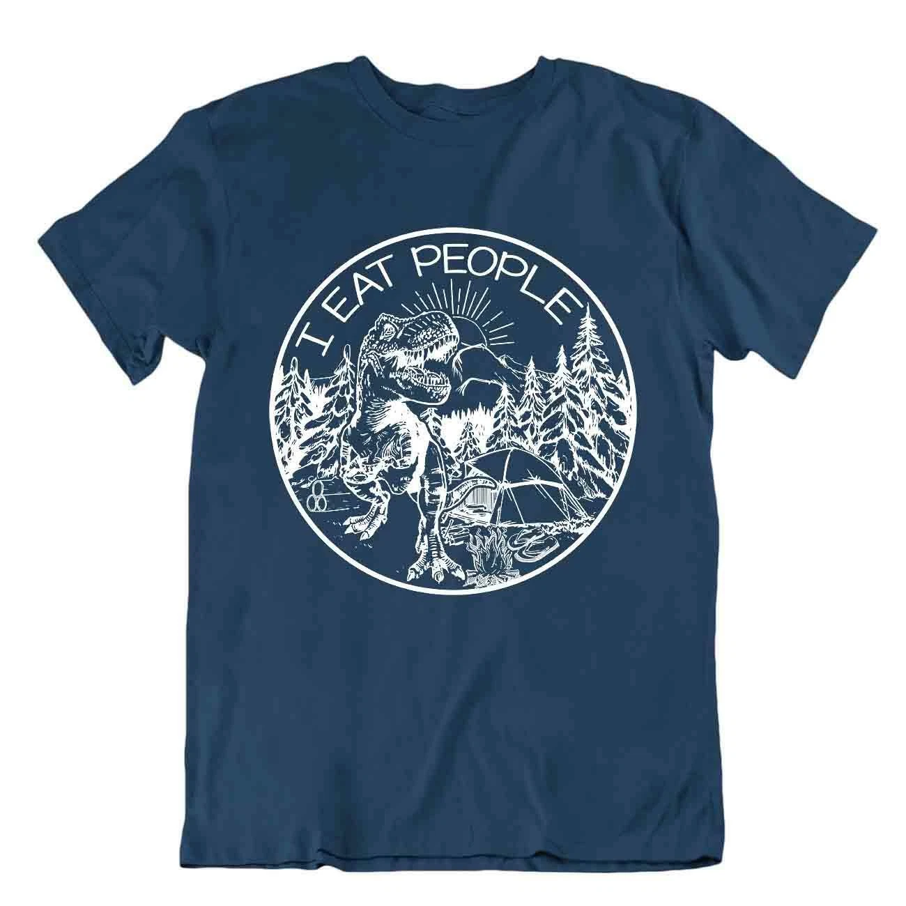 Camping Outside Travel T-Shirt Gift Cute Outdoors Fresh Dinosaur