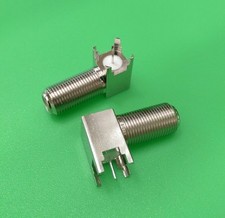  1 PC Right Angle F Female PCB Mount Connector - USA Seller