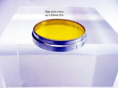 Yellow Filter | 39mm | Slip-on | Unbranded | NOS | New | No box | $12.95 |