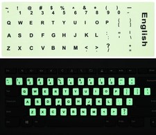 Pegatinas universales para teclado en ingl s que brillan en la oscuridad
