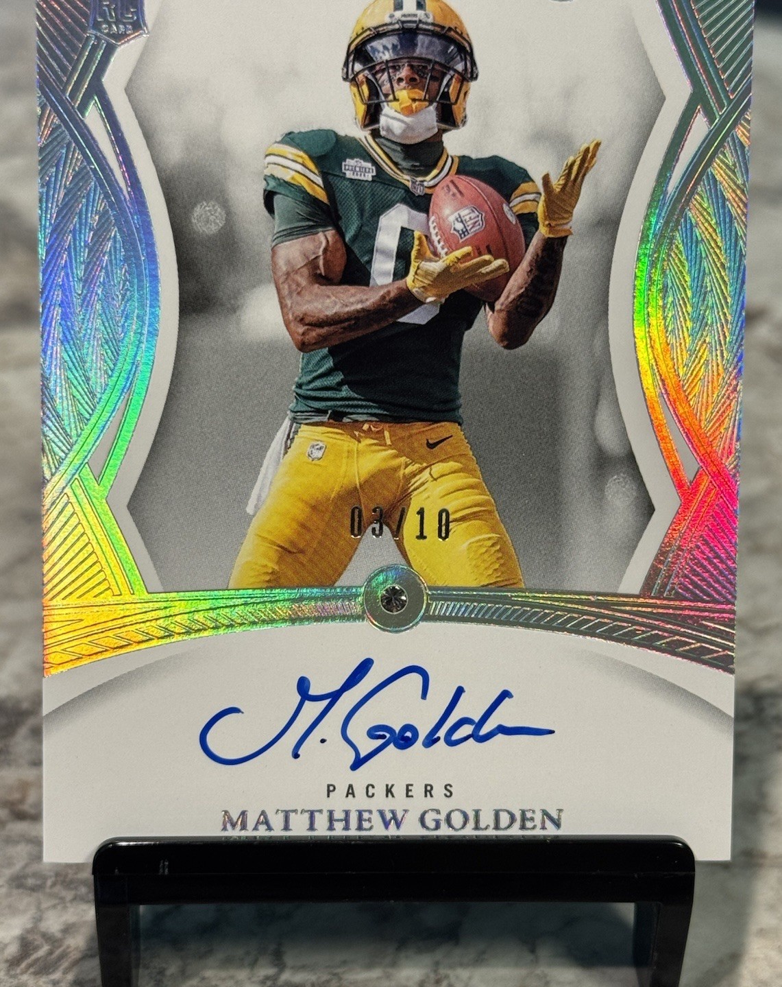 2025 Panini Flawless Football Matthew Golden Packers RC Diamond Auto /10 🔥🧀💎 view 3