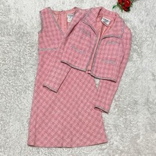 CHANEL Women Jacket Vintage Lamé Tweed Dress Setup 36 VHTF Designer Collection P