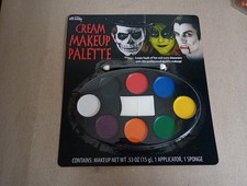 Fun World Unisex-Adult's Halloween Makeup Tray 8 Colors, Multi, Standard