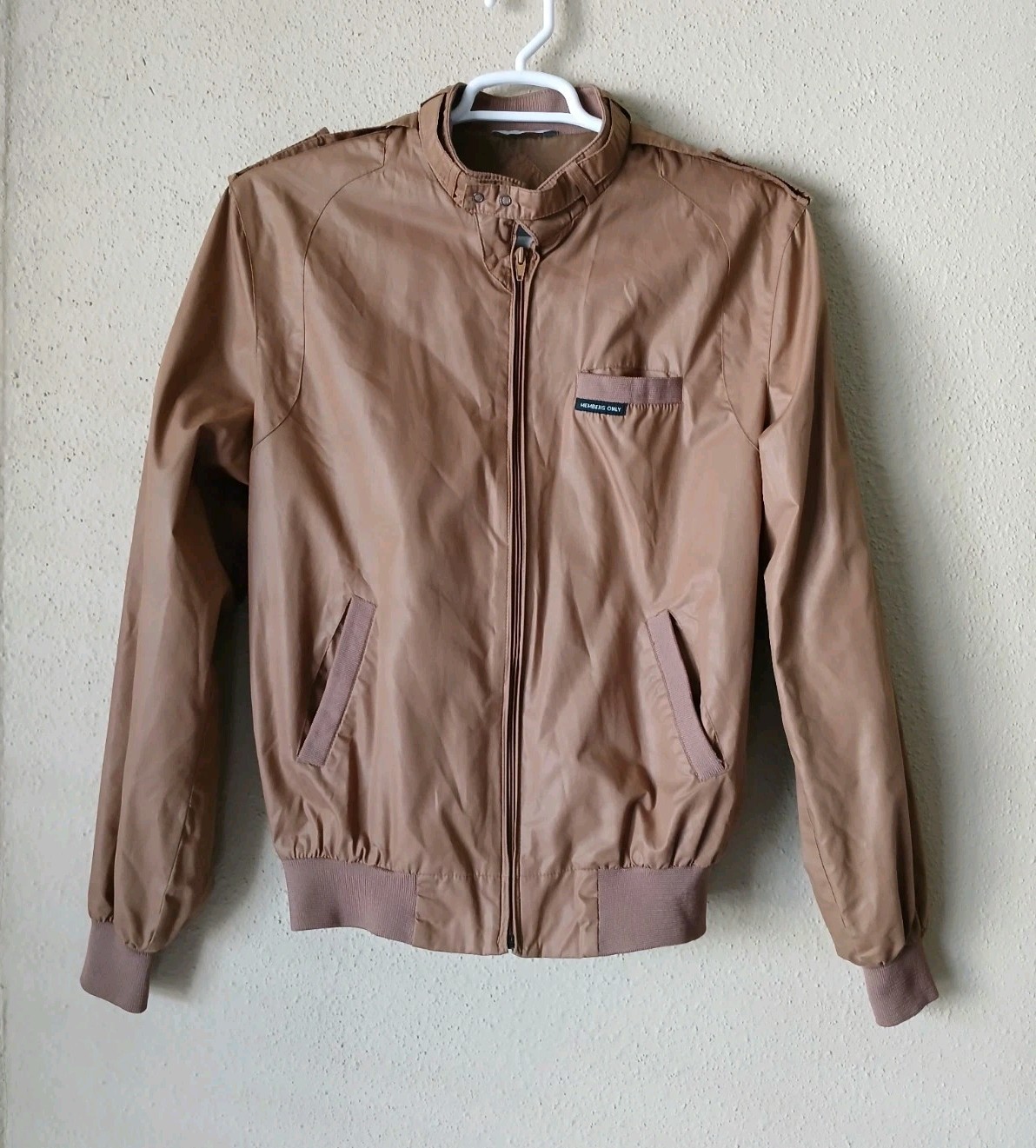 Vintage Members Only Jacket Mens 42 L Full Zip 80s Hong Kong