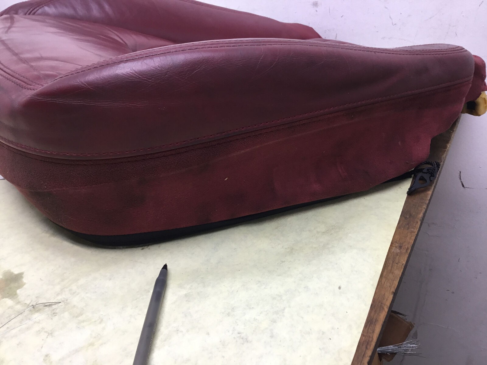 Maserati GHIBLI S Q4 Front Left Driver Seat Lower Cushion Red Leather 14 - 17 :A