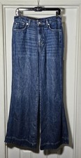 7 For All Mankind Modern Dojo Jeans High Rise Wide Leg Flare Size 27 Centreville