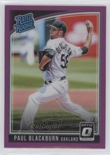 2018 Panini Donruss Optic Rated Rookie Purple Prizm Paul Blackburn #34 6ki
