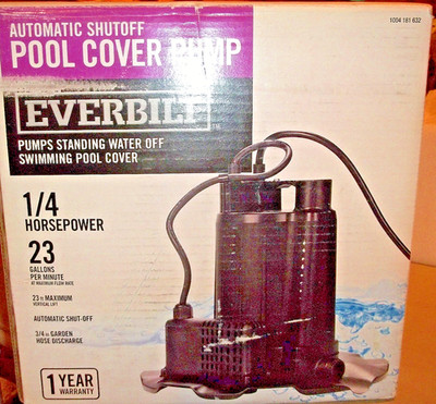 Everbilt Pool Cover Water Pump 1/4 HP EBAU25-PCP - OPEN BOX - FREE FAST SHIPPING