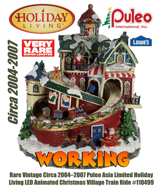 Rare Puleo Asia Ltd Holiday Living LED Animated Christmas Village Train Ride