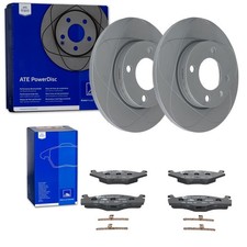 ATE PowerDisc BREMSSCHEIBEN + BELÄGE VORNE passend für VW GOLF 1 2 3 JETTA VENTO