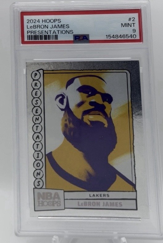 2024-25 Panini NBA Hoops LeBron James Presentations #2 PSA 9 Mint Lakers