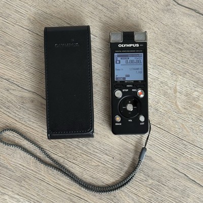 Olympus DM-670 Digital Voice Recorder 8GB schwarz getestet funktioniert mit Tasche