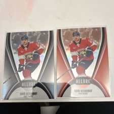 Upper Deck Allure Sam Reinhart Panthers Black & Red Rainbow 2 Card Lot 2025-26