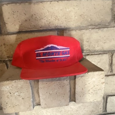 El Monte Gas Red Blue White corduroy Snapback Adjustable Hat 