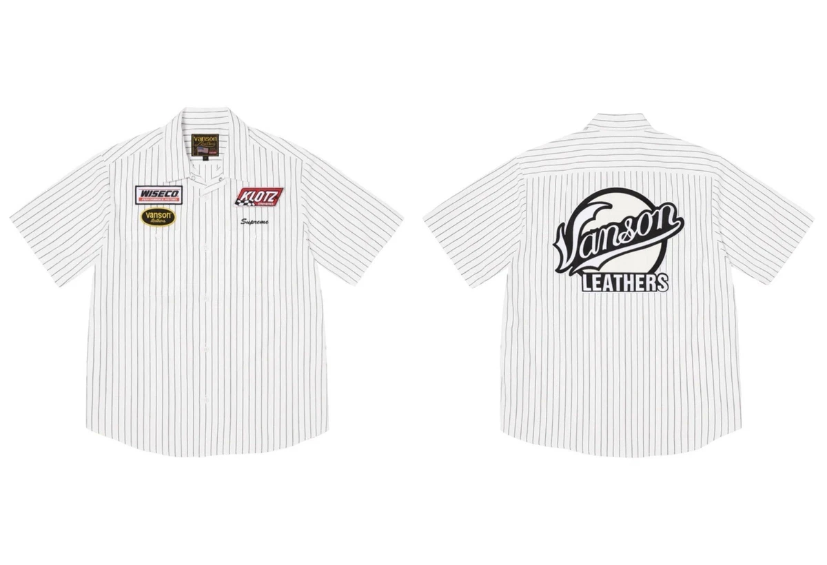 Supreme Short Sleeve Striped Casual Button-Down Shirts for Men for