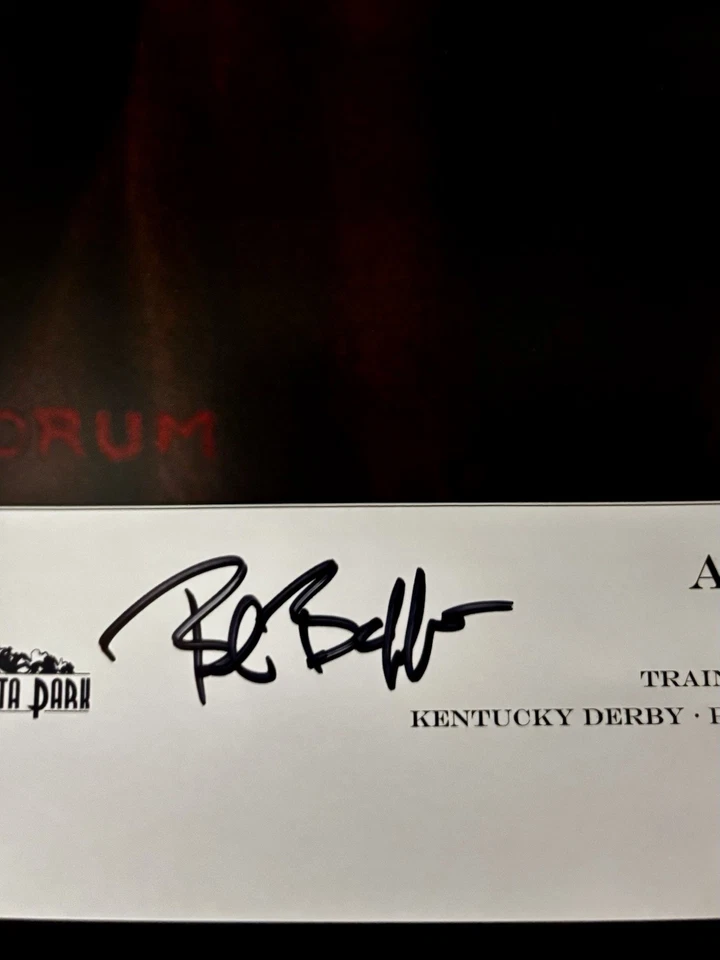 IMPRESIÓN FARAÓN AMERICANO AUTOGRAFIADA DE VICTOR ESPINOZA, BOB BAFFERT, PENNY CHENERY Foto 3 de 4