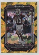 2023 Panini Prizm Draft Picks Gold Ice Prizm Emmanuel Forbes #180 1cg0