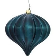 Vickerman N590874DSV 3 in. Midnight Green Shiny UV Treated Christmas Ornament...