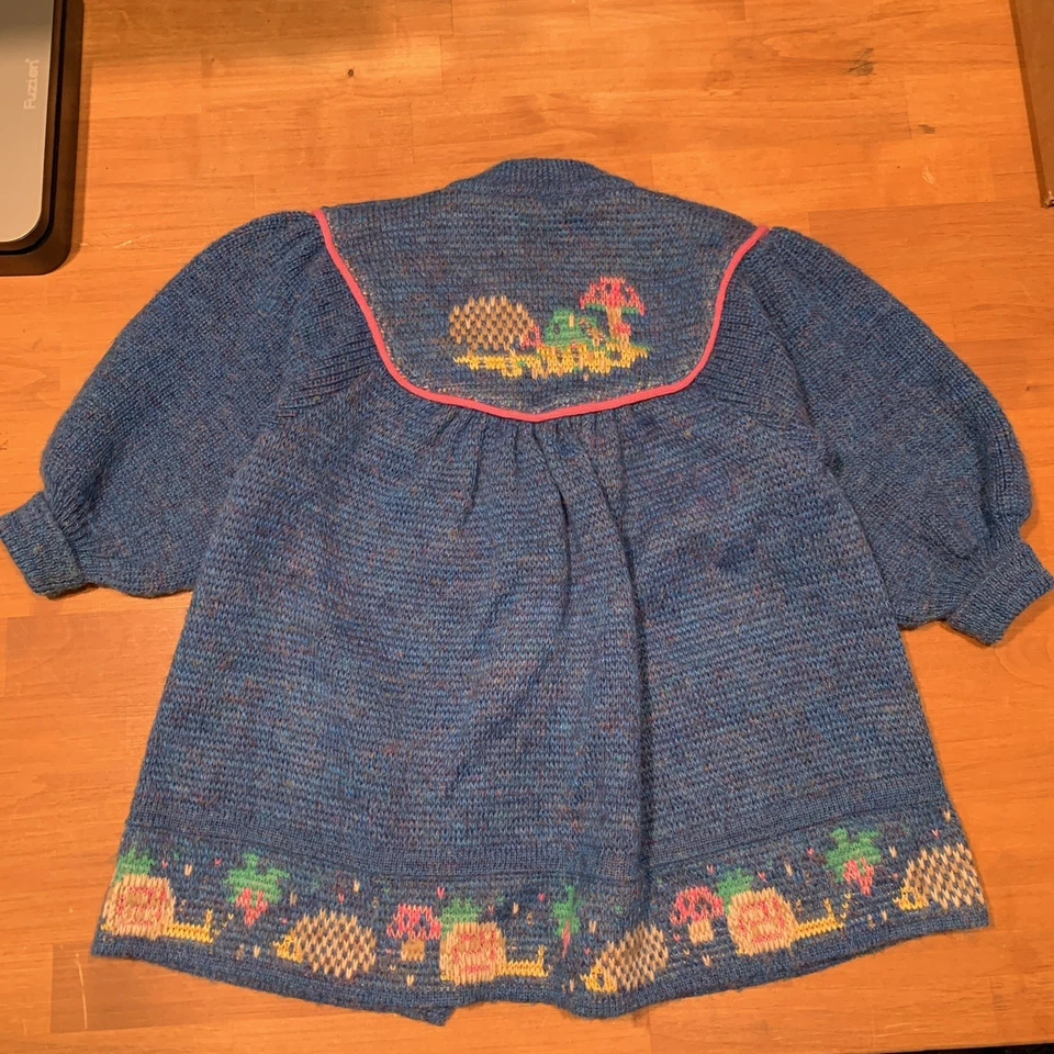 Suéter Cárdigan Niñas Talla 4 Cottagecore Cuento de Hadas Hecho en París Manga Globo Foto 4 de 4