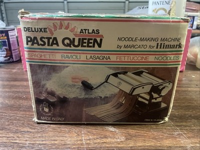 Marcato Deluxe Atlas Pasta Queen Hand Crank Pasta Maker Made In Italy 15-4590 VG