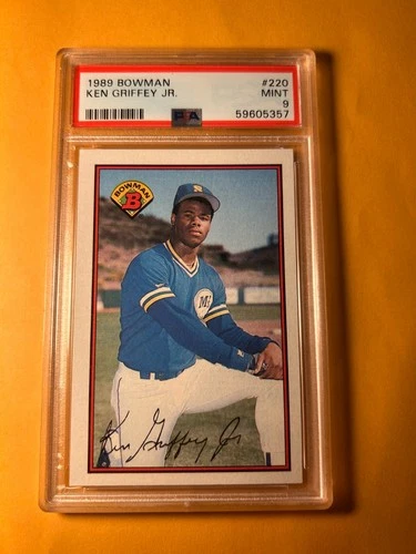 PSA 9 MINT 1989 BOWMAN #220 KEN GRIFFEY JR ROOKIE RC CARD