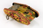 1920s-1930s Antique Marx Tin Wind-Up Toy WWI Military Tank