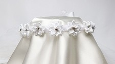 1st Communion Girl's Flower Crown Headband with Veil V283N Size L