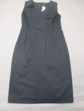 NWT Ann Taylor Size 0 Womens Black Zipper Sleeveless Classic Bodycon Dress 739
