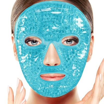 Cold Face Eye Mask, Ice Pack Reduce Face Puff, Dark Circles, Gel Beads Hot Heat 