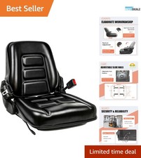 Comfortable Adjustable Tractor Seat With Safety Belt - Fits Most Heavy Equipment
