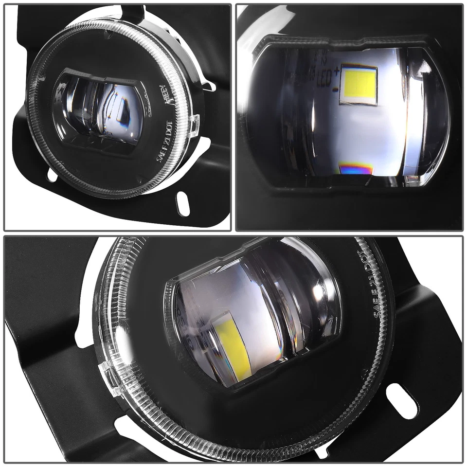 FOR 11-24 KENWORTH T680 FULL LED PROJECTOR FRONT BUMPER DRIVING FOG LIGHTS BLACK - Image 4 of 4