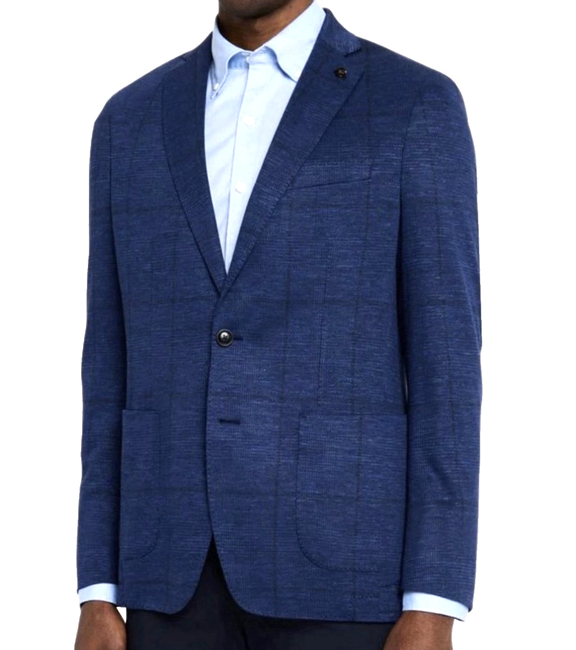 Peter Millar Men's Blue Plaid Bennett Glen Sport Coat Blazer Jacket Sz 44R $1295