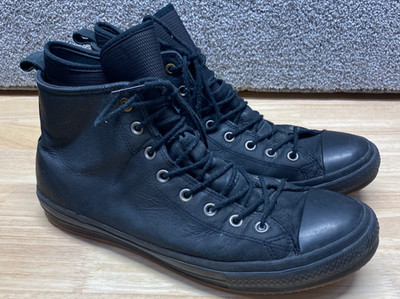 Converse Lunarlon Mens 13 Leather All Star High Top Utility Black