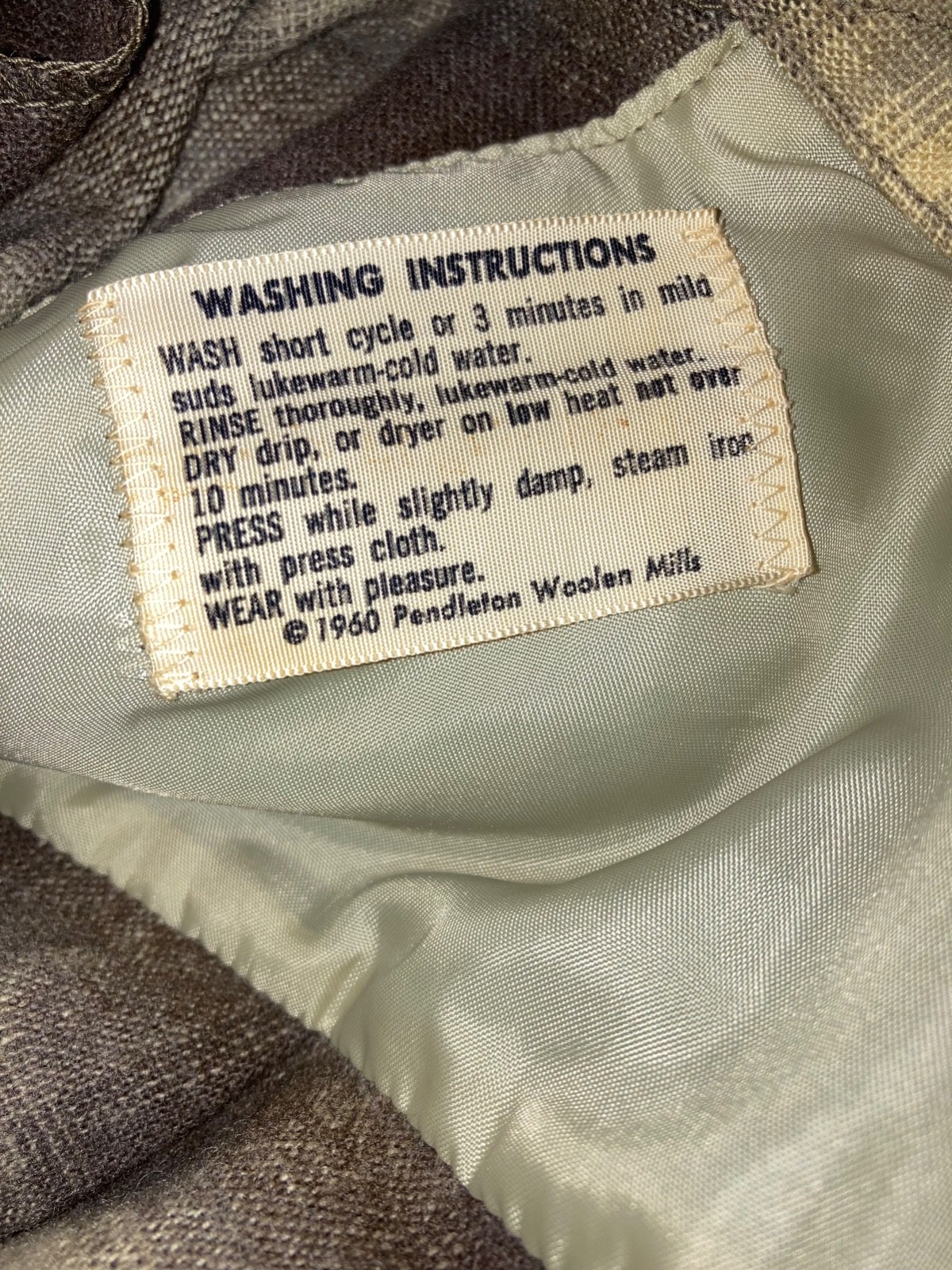 Vintage 1960 Pendleton Wool Loop Collar Board Shi… - image 3