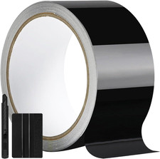 2in X 30ft Gloss Black Vinyl Wrap For Chrome Delete Window Trim Car Door Sill Pr