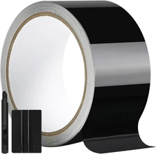 2IN X 30FT Gloss Black Vinyl Wrap for Chrome Delete Window Trim Car Door Sill Pr