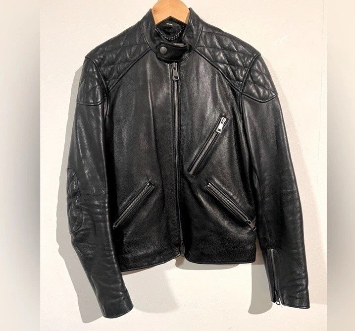 Authentic Burberry Brit biker leather racer jacket M | eBay Authentic Burberry Brit biker leather racer jacket M | eBay