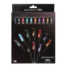 Glitter Gel Pens Count Assorted Colors, 1.0 mm Bold Point, Smooth Writing 10